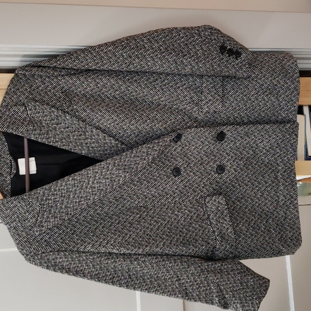 Longer Black & Cream Blazer